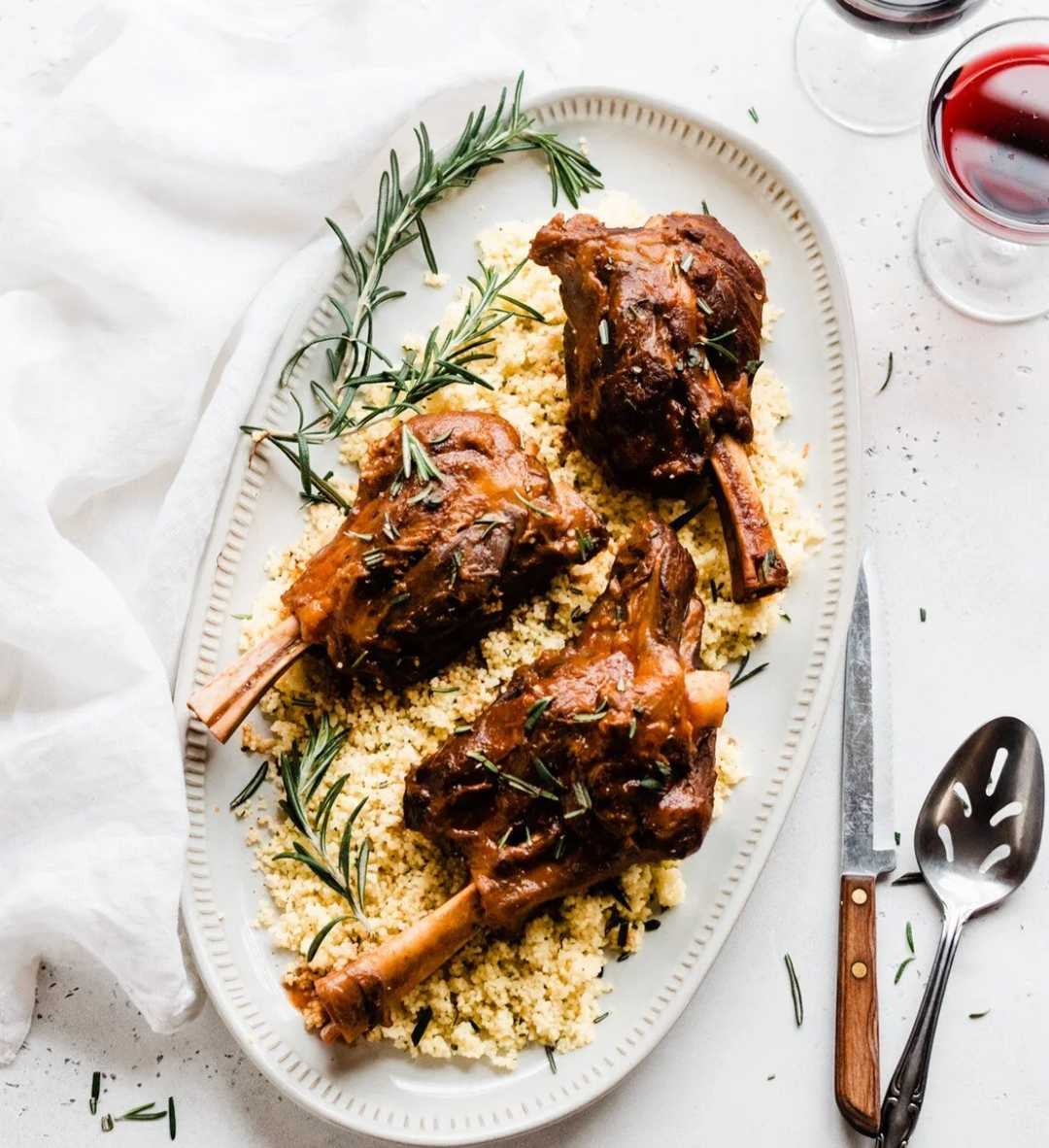 Red Wine Braised Lamb Shanks