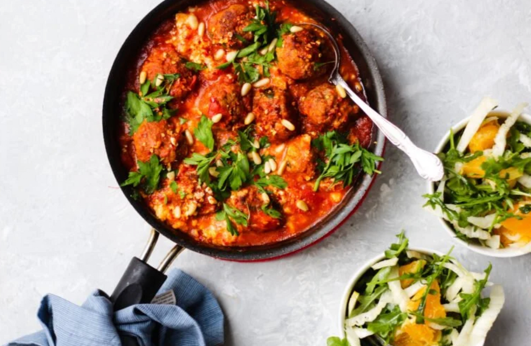 Spicy Tomato Sauce American Lamb Meatballs