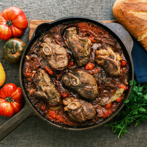 Grass Fed Lamb Ossu Buco w/ Italian Garlic