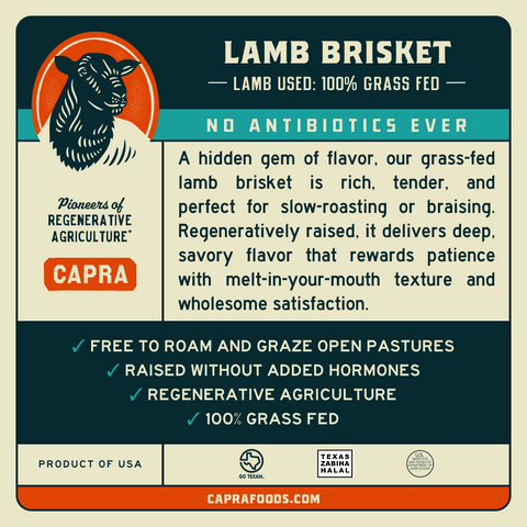 Grass Fed Lamb Brisket