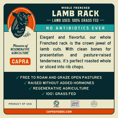 Grass Fed Whole Frenched Lamb Rack