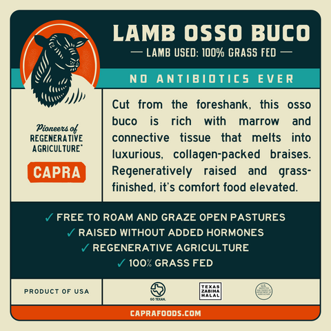 Grass Fed Lamb Osso Buco (Foreshank)