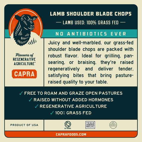 Grass Fed Lamb Shoulder Blade Chops
