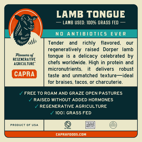 Grass Fed Lamb Tongue